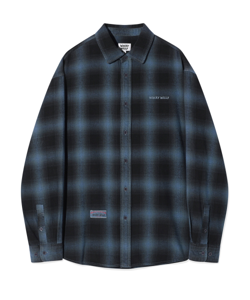 Wacky WiLLy(ワッキーウィリー)の「ダイングチェックシャツネイビー(シャツ/ブラウス・レディース・その他・MEDIUM/SMALL/LARGE)」の1枚目の写真