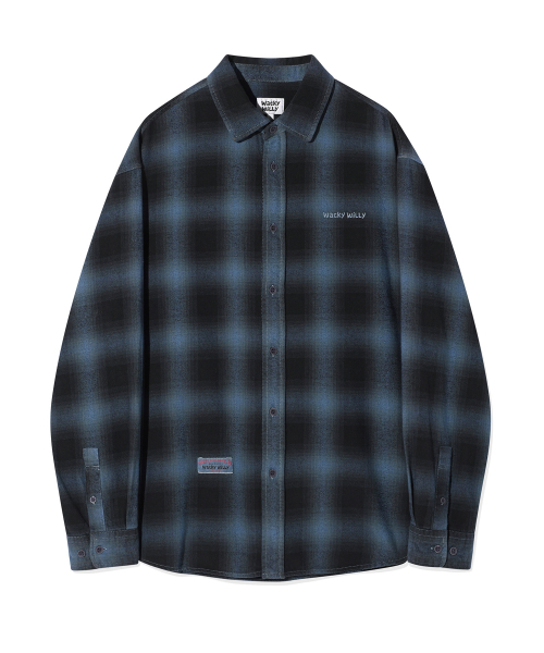 Wacky WiLLy(ワッキーウィリー)の「ダイングチェックシャツネイビー(シャツ/ブラウス・レディース・その他・MEDIUM/SMALL/LARGE)」の2枚目の写真