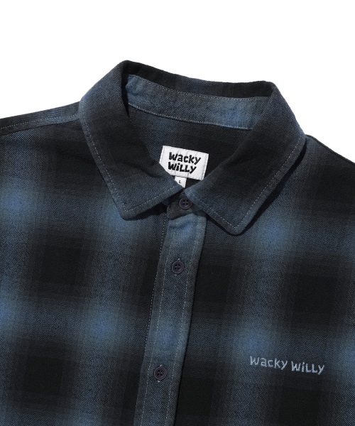 Wacky WiLLy(ワッキーウィリー)の「ダイングチェックシャツネイビー(シャツ/ブラウス・レディース・その他・MEDIUM/SMALL/LARGE)」の4枚目の写真