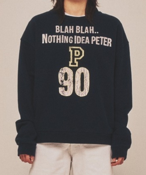 link lot(リンクロット)の「BLAH BLAH SWEATSHIRT / ナンバリングロゴスウェットシャツ(スウェット・レディース・グレー/ネイビー/グリーン・F)」の3枚目の写真