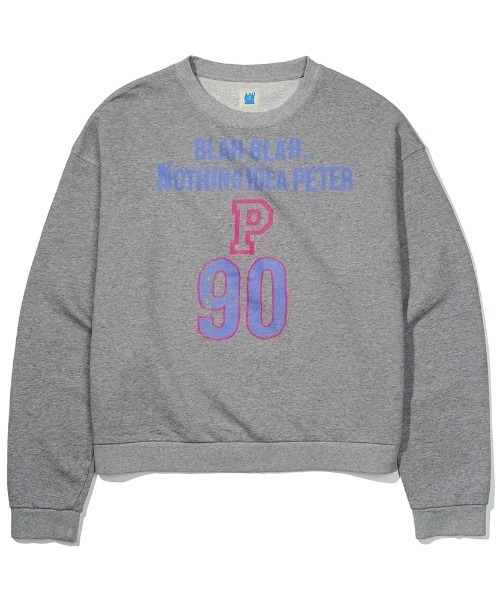 link lot(リンクロット)の「BLAH BLAH SWEATSHIRT / ナンバリングロゴスウェットシャツ(スウェット・レディース・グレー/ネイビー/グリーン・F)」の4枚目の写真