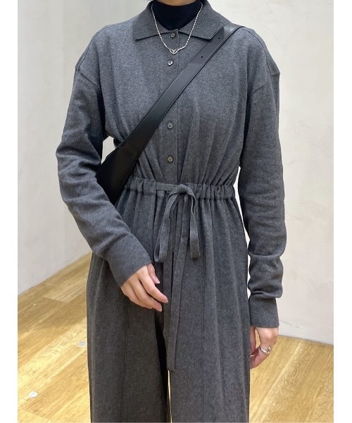 セール】ルーズニットオールインワン（つなぎ/オールインワン