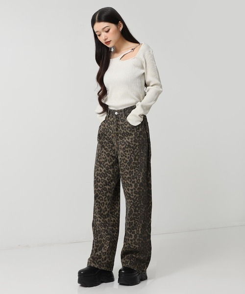 ANAP（アナップ）の「レオパード ストレート デニム パンツ（デニムパンツ・レディース・ブラウン・S/M）」の16枚目の写真