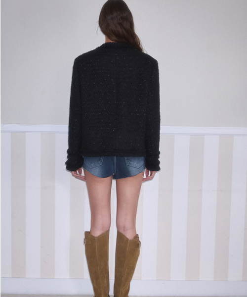 ROSEFRANTZ（ロゼフランツ）の「Glory Wool Tweed Jacket [Black]（テーラードジャケット・レディース・ブラック・FREE）」の4枚目の写真