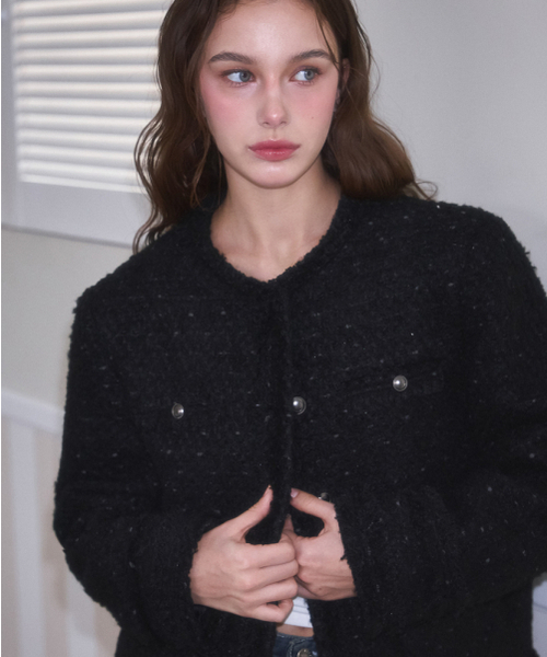 ROSEFRANTZ（ロゼフランツ）の「Glory Wool Tweed Jacket [Black]（テーラードジャケット・レディース・ブラック・FREE）」の7枚目の写真