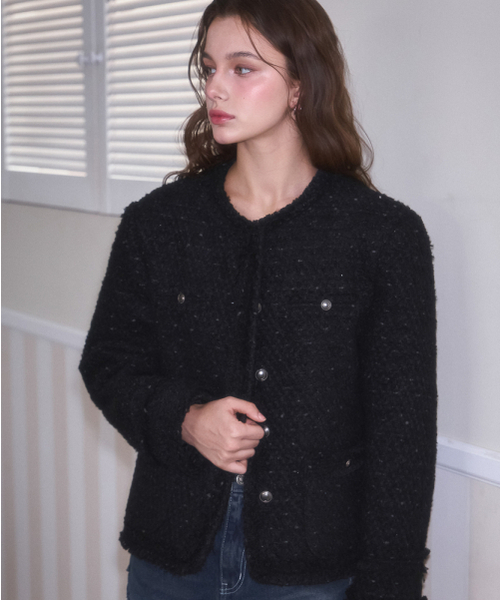 ROSEFRANTZ（ロゼフランツ）の「Glory Wool Tweed Jacket [Black]（テーラードジャケット・レディース・ブラック・FREE）」の8枚目の写真