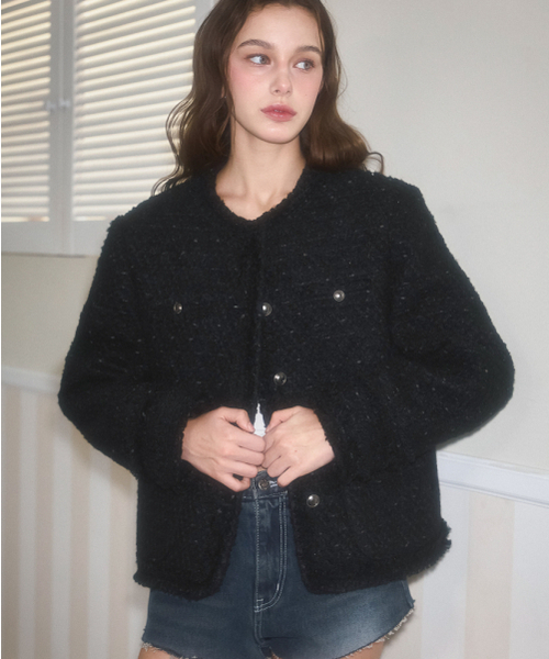 ROSEFRANTZ（ロゼフランツ）の「Glory Wool Tweed Jacket [Black]（テーラードジャケット・レディース・ブラック・FREE）」の11枚目の写真
