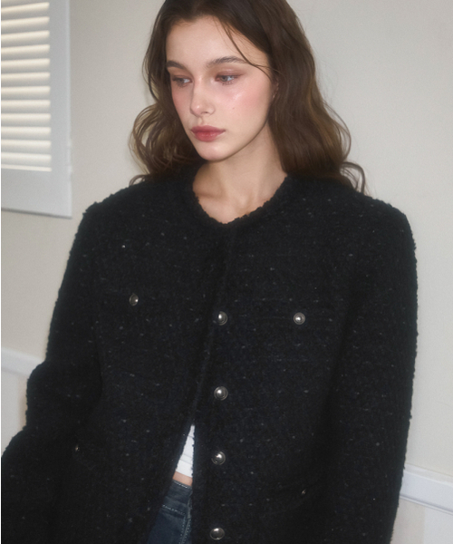 ROSEFRANTZ（ロゼフランツ）の「Glory Wool Tweed Jacket [Black]（テーラードジャケット・レディース・ブラック・FREE）」の12枚目の写真