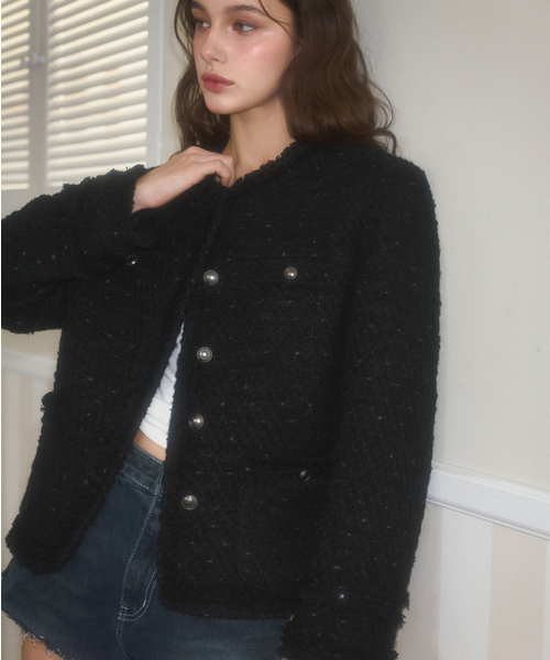 ROSEFRANTZ（ロゼフランツ）の「Glory Wool Tweed Jacket [Black]（テーラードジャケット・レディース・ブラック・FREE）」の13枚目の写真