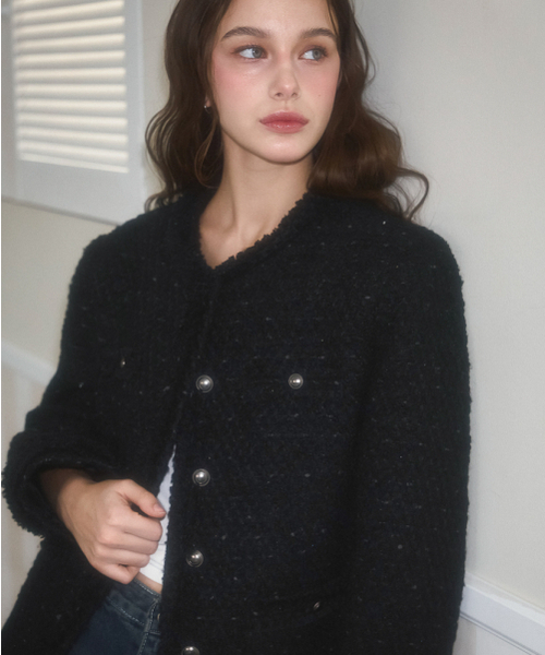 ROSEFRANTZ（ロゼフランツ）の「Glory Wool Tweed Jacket [Black]（テーラードジャケット・レディース・ブラック・FREE）」の15枚目の写真