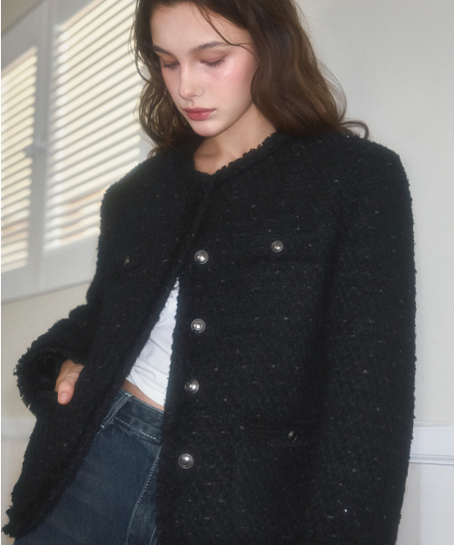 ROSEFRANTZ（ロゼフランツ）の「Glory Wool Tweed Jacket [Black]（テーラードジャケット・レディース・ブラック・FREE）」の16枚目の写真
