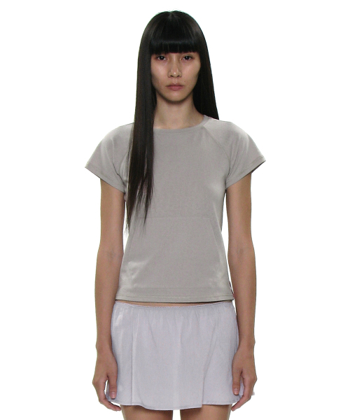 PARTIMENTO WOMEN(パルティメントウィメン)の「PWC ラウンドネックポケットショートスリーブT_ダスティベージュ(Tシャツ/カットソー・レディース・その他・SMALL/MEDIUM/LARGE)」の1枚目の写真