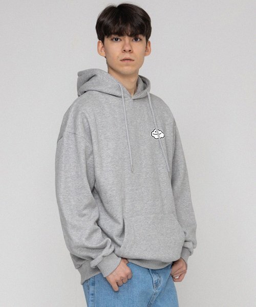 セール】[ユニセックス]スモールクラウドスマイルフードパーカー_