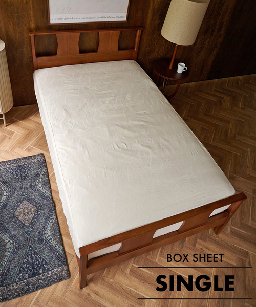 journal standard Furniture (ジャーナルスタンダードファニチャー)の「SWAY BOX SHEET S ボックスシーツ シングル(寝具・レディース・ベージュ・FREE)」の1枚目の写真