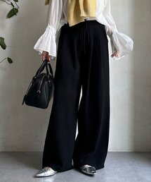 ダブルウエストニットパンツ
