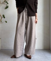 ダブルウエストニットパンツ