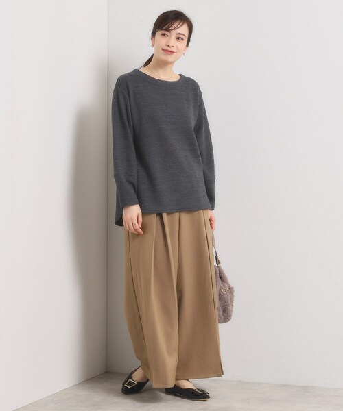 セール】【洗濯機OK】ラウンドヘム起毛リブプルオーバー（Tシャツ