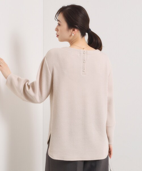 ITS'DEMO（イッツデモ）の「【洗濯機OK】ラウンドヘム起毛リブプルオーバー（Tシャツ/カットソー・レディース・アイボリー/ナチュラル/チャコールグレー・00）」の13枚目の写真