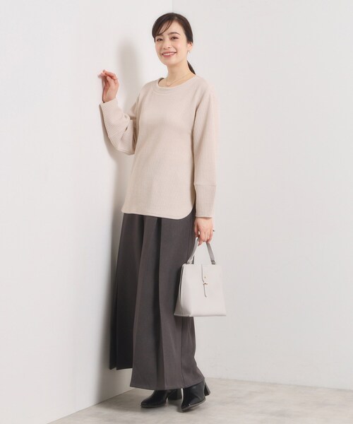 セール】【洗濯機OK】ラウンドヘム起毛リブプルオーバー（Tシャツ