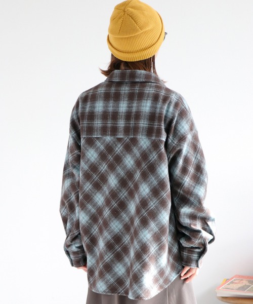 cepo(セポ)の「起毛オーバーチェックシャツ(シャツ/ブラウス・レディース・ブラウン系/ブラック系・M)」の15枚目の写真