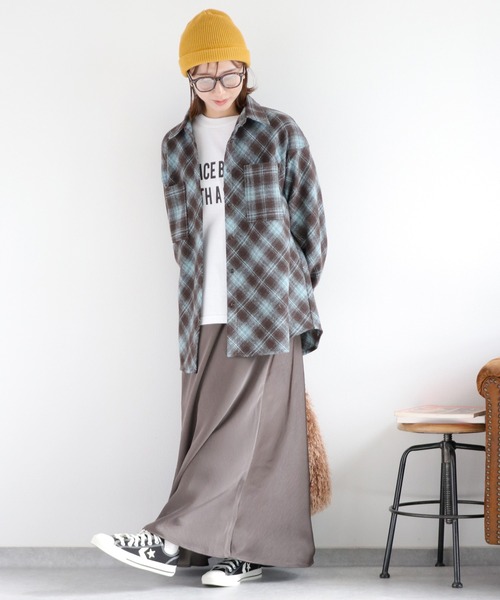 cepo(セポ)の「起毛オーバーチェックシャツ(シャツ/ブラウス・レディース・ブラウン系/ブラック系・M)」の12枚目の写真