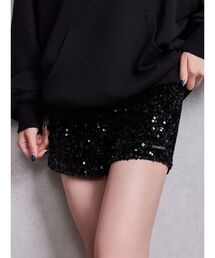 GYDA | GYDAスパンコールベロアショートパンツ(その他パンツ)
