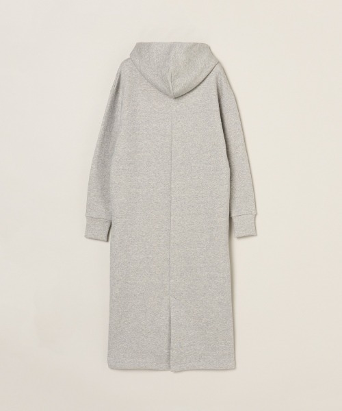 three dots(スリードッツ)の「シルキーテリー フーデッドドレス(ドレス・レディース・ブラック/オフホワイト/杢グレー・MEDIUM/SMALL)」の5枚目の写真