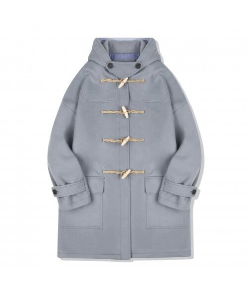 MAINBOOTH（メインブース）の「[ウール90%]Oversized Duffle Coat(ASH BLUE)（チェスターコート・レディース・その他・3/2）」の18枚目の写真