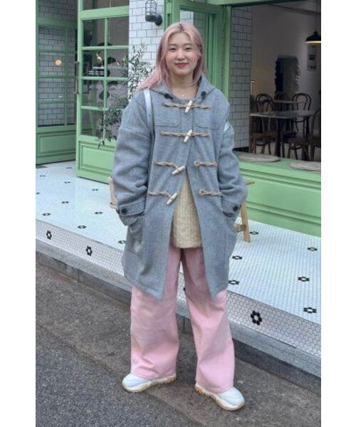 MAINBOOTH（メインブース）の「[ウール90%]Oversized Duffle Coat(ASH BLUE)（チェスターコート・レディース・その他・3/2）」の13枚目の写真