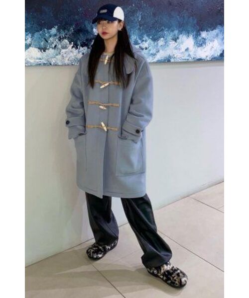 MAINBOOTH（メインブース）の「[ウール90%]Oversized Duffle Coat(ASH BLUE)（チェスターコート・レディース・その他・3/2）」の11枚目の写真