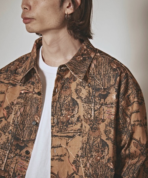 ALL RUNS(オールランズ)の「ハンティングパターン L/S ツイル生地 レギュラーカラーシャツ(シャツ/ブラウス・メンズ・ベージュ/チャコール/ワイン・M/L)」の3枚目の写真