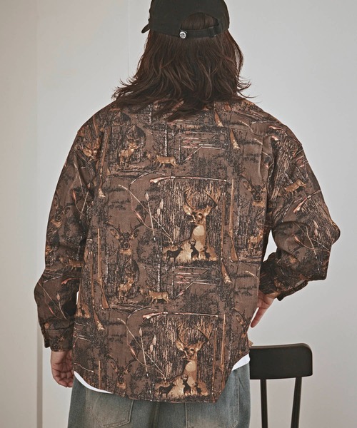 ALL RUNS(オールランズ)の「ハンティングパターン L/S ツイル生地 レギュラーカラーシャツ(シャツ/ブラウス・メンズ・ベージュ/チャコール/ワイン・M/L)」の2枚目の写真