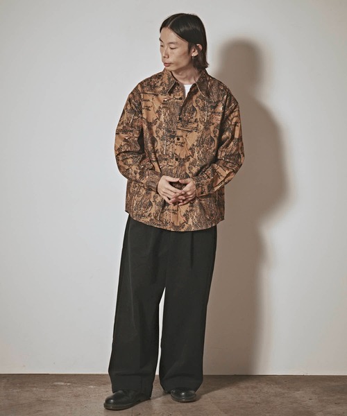 ALL RUNS(オールランズ)の「ハンティングパターン L/S ツイル生地 レギュラーカラーシャツ(シャツ/ブラウス・メンズ・ベージュ/チャコール/ワイン・M/L)」の11枚目の写真