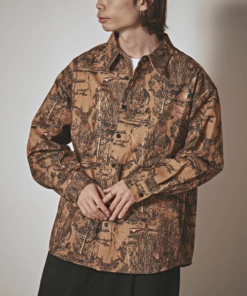 ALL RUNS(オールランズ)の「ハンティングパターン L/S ツイル生地 レギュラーカラーシャツ(シャツ/ブラウス・メンズ・ベージュ/チャコール/ワイン・M/L)」の12枚目の写真