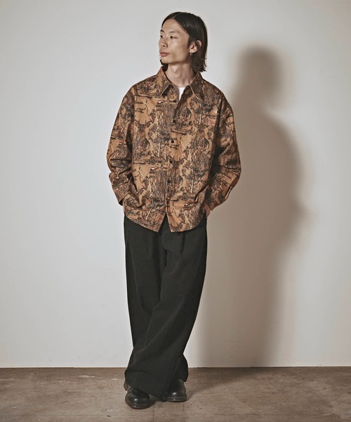 ALL RUNS(オールランズ)の「ハンティングパターン L/S ツイル生地 レギュラーカラーシャツ(シャツ/ブラウス・メンズ・ベージュ/チャコール/ワイン・M/L)」の13枚目の写真