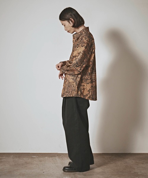 ALL RUNS(オールランズ)の「ハンティングパターン L/S ツイル生地 レギュラーカラーシャツ(シャツ/ブラウス・メンズ・ベージュ/チャコール/ワイン・M/L)」の14枚目の写真