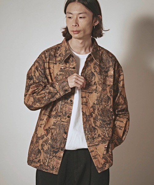 ALL RUNS(オールランズ)の「ハンティングパターン L/S ツイル生地 レギュラーカラーシャツ(シャツ/ブラウス・メンズ・ベージュ/チャコール/ワイン・M/L)」の16枚目の写真