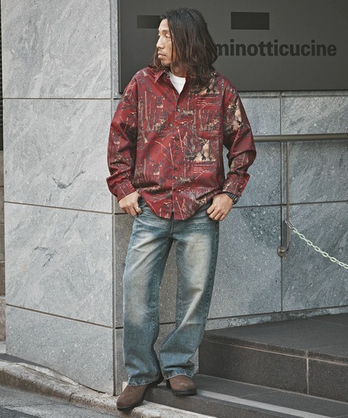 ALL RUNS(オールランズ)の「ハンティングパターン L/S ツイル生地 レギュラーカラーシャツ(シャツ/ブラウス・メンズ・ベージュ/チャコール/ワイン・M/L)」の19枚目の写真