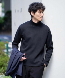 a.v.v | 【イージーケア/ストレッチ】アゼダブルフェイスハイネックカットソー【洗濯機で洗える】(Tシャツ/カットソー)