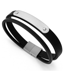 MARK-4（マーク4）の「LAYERED LEATHER (TAG)（ブレスレット）」