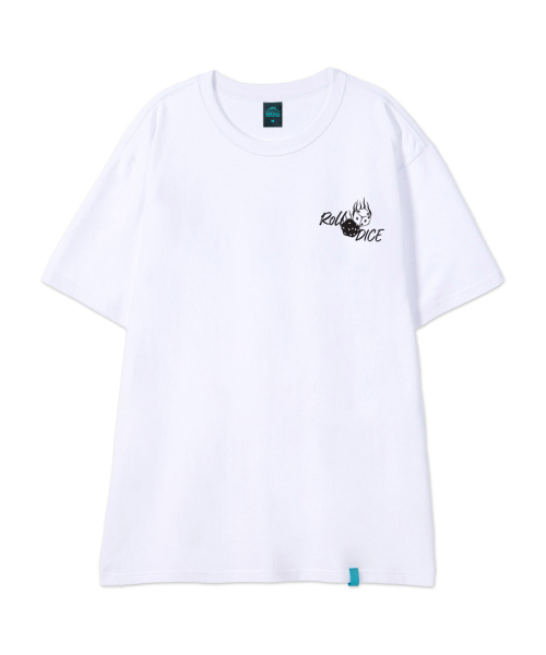 ASTRAL PROJECTION（アストラルプロジェクション）の「[ROLL THE DICE] コットンルーズフィット半袖Tシャツ_ホワイト（Tシャツ/カットソー・メンズ・その他・LARGE/MEDIUM/X-LARGE/XX-LARGE）」の2枚目の写真