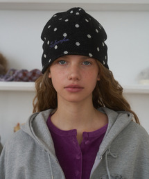 FUN FROM FUN（ファンフロムファン）の「Dot Jacquard Beanie, Black（ニットキャップ/ビーニー）」
