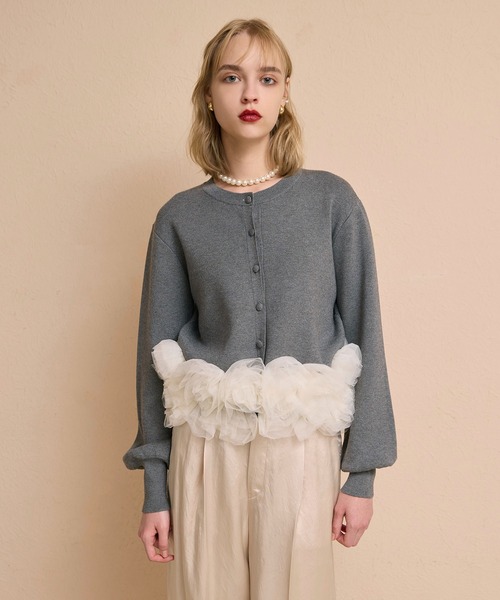 EIMY ISTOIRE（エイミーイストワール）の「サテンタックパンツ（その他パンツ・レディース・グレー×ピンク/ブラック・38/36）」の14枚目の写真