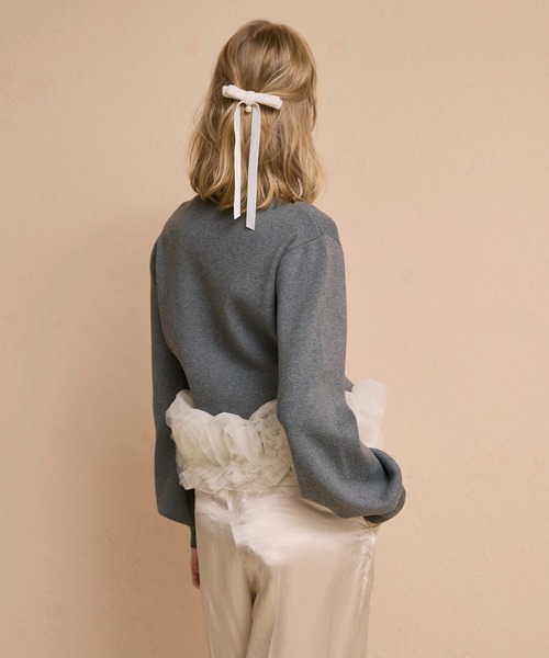 EIMY ISTOIRE（エイミーイストワール）の「サテンタックパンツ（その他パンツ・レディース・グレー×ピンク/ブラック・38/36）」の15枚目の写真