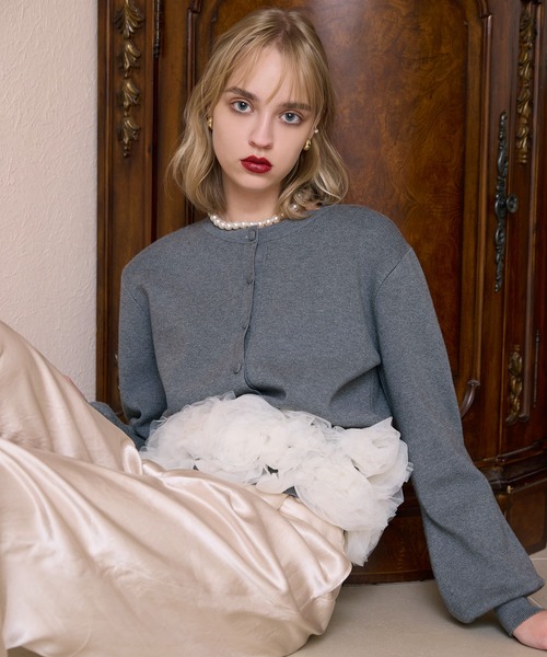 EIMY ISTOIRE（エイミーイストワール）の「サテンタックパンツ（その他パンツ・レディース・グレー×ピンク/ブラック・38/36）」の4枚目の写真