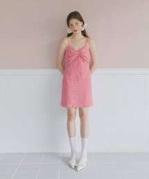 FLOWER SLIP ONE-PIECE (PINK)