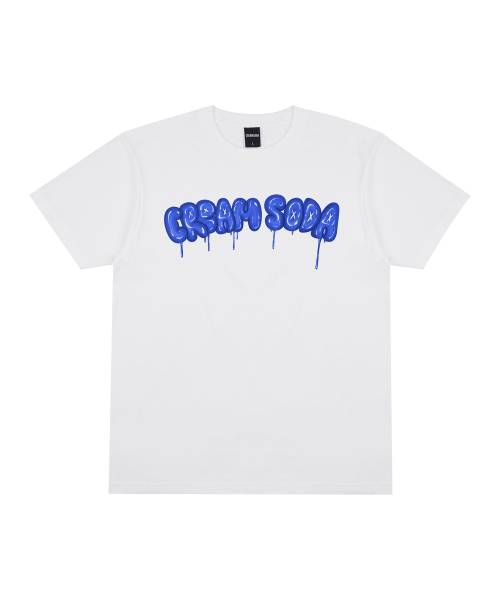 CREAM SODA LAB(クリームソーダラボ)の「シーアルエスディエル バルーンロゴグラフィック 半袖Tシャツ ホワイトブルー(Tシャツ/カットソー・レディース・その他・LARGE/MEDIUM/X-LARGE/XX-LARGE)」の1枚目の写真