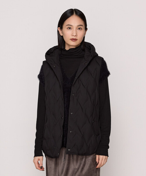 Gabardine K.T(ギャバジンケーティー)の「〔 +サイズ 〕 ダウン ジレ(ダウンベスト・レディース・ライトグレー・15号)」の12枚目の写真