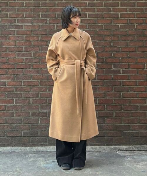 DRAWFIT WOMEN（ドローフィットウーマン）の「ソフトカシミヤダブルラップバルマカンコート[ベージュ]（チェスターコート・レディース・その他・SMALL/MEDIUM/X-SMALL）」の11枚目の写真