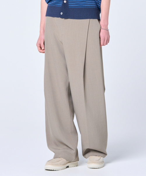 25 SS カーブドワイドスラックス (エレガントベージュ)